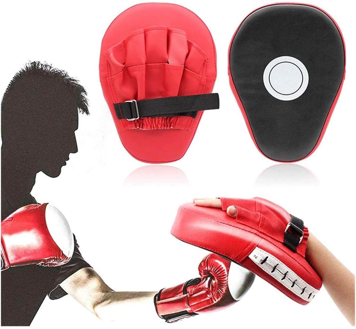 Omgoods - Curved Leather Boxing Pads voor Training en Sparren