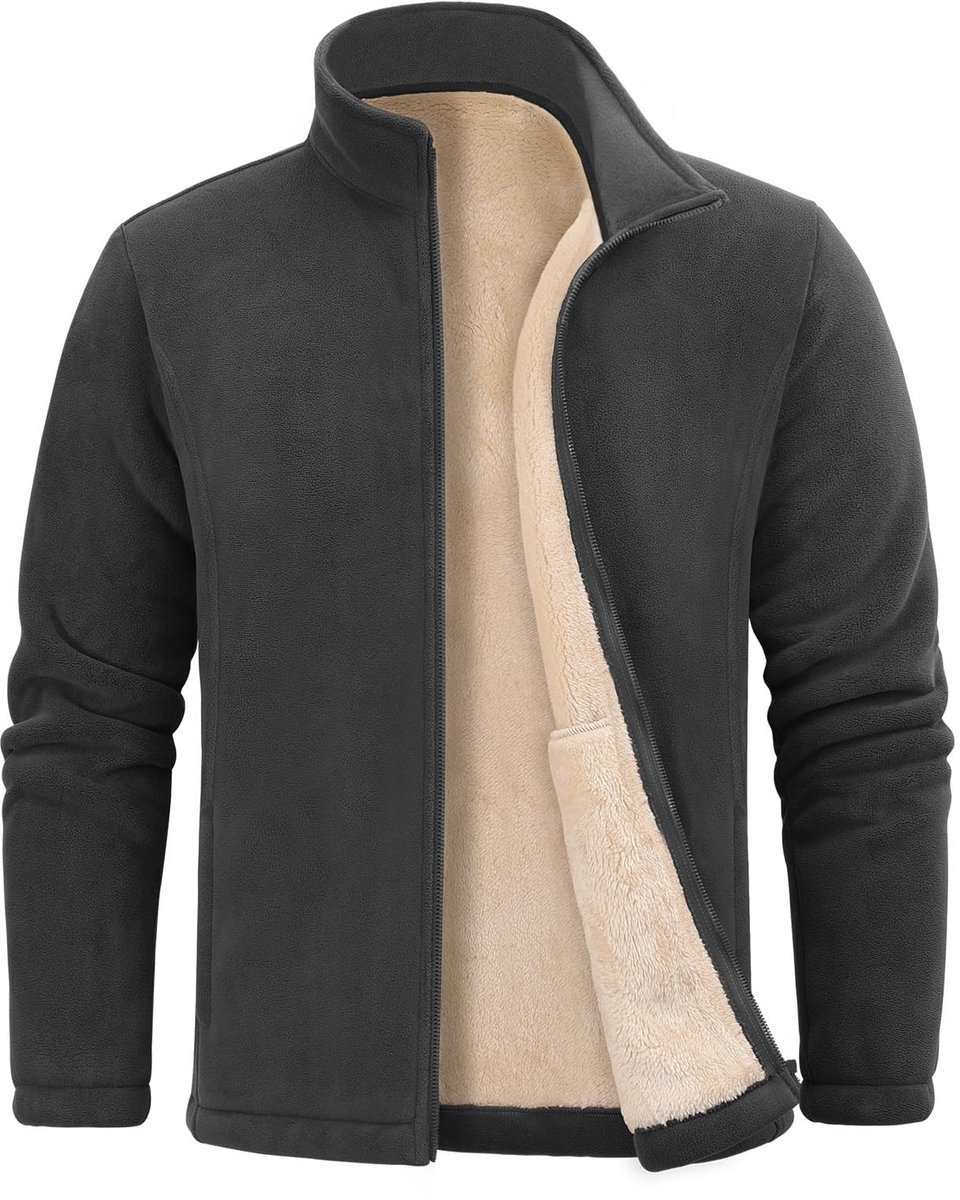 Omgoods - Heren Fleecejack Dikke Gebreide Cardigan voor de Winter