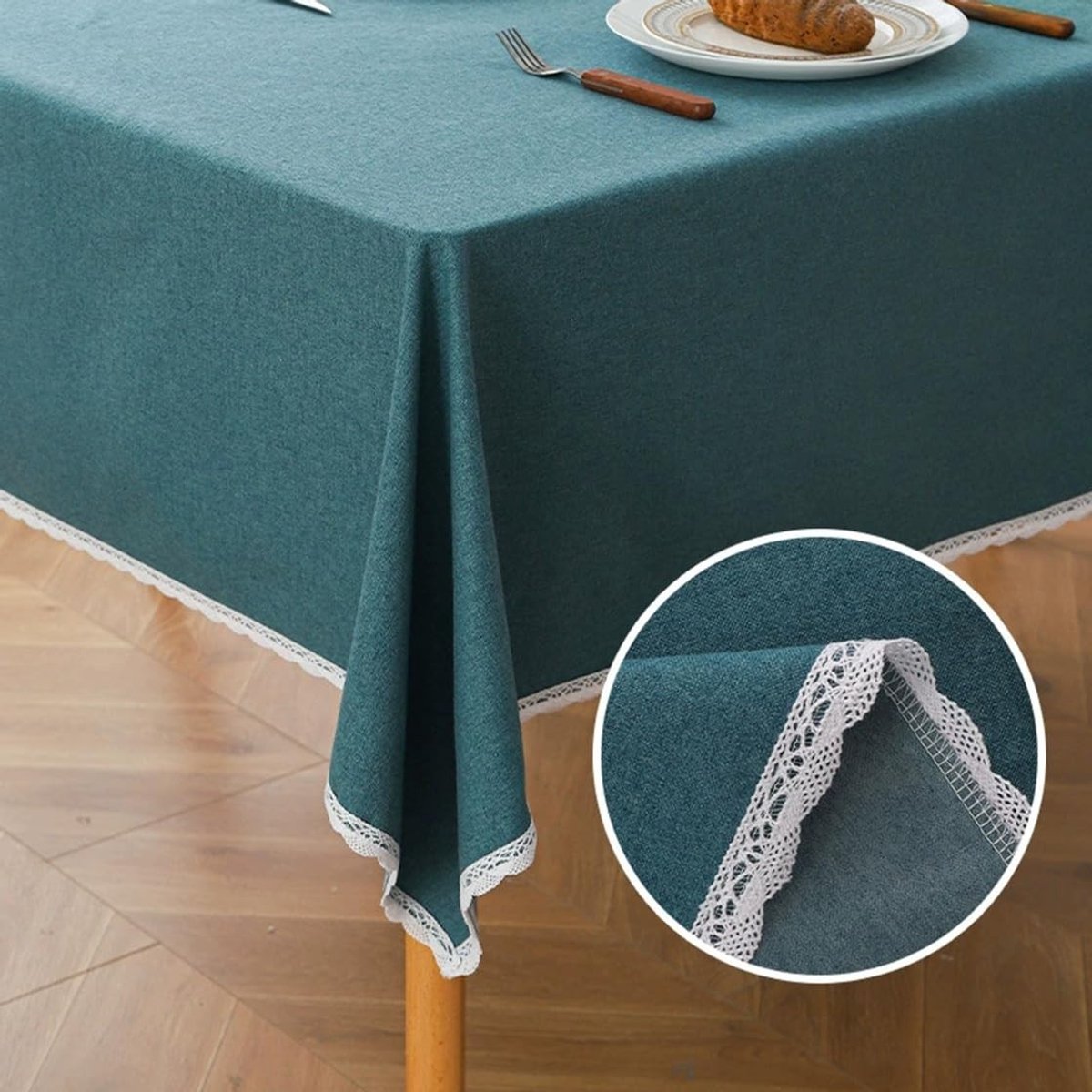 Omgoods - Tafelkleed in Linnenlook 140 x 200 cm - Waterdicht en Vlekbestendig