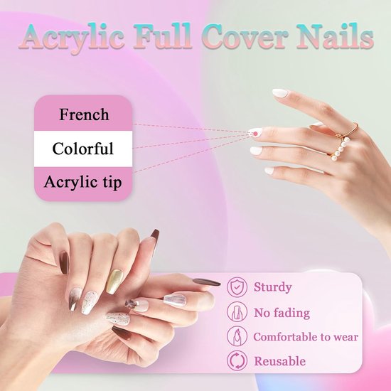 24 stuks kunstnagels, amandelvormig, geel, Franse kunstnagels, om op te plakken, acryl, volledige dekking, kunstnagels met citroenpatroon, amandel press-on nagels voor vrouwen en meisjes — afbeelding 2