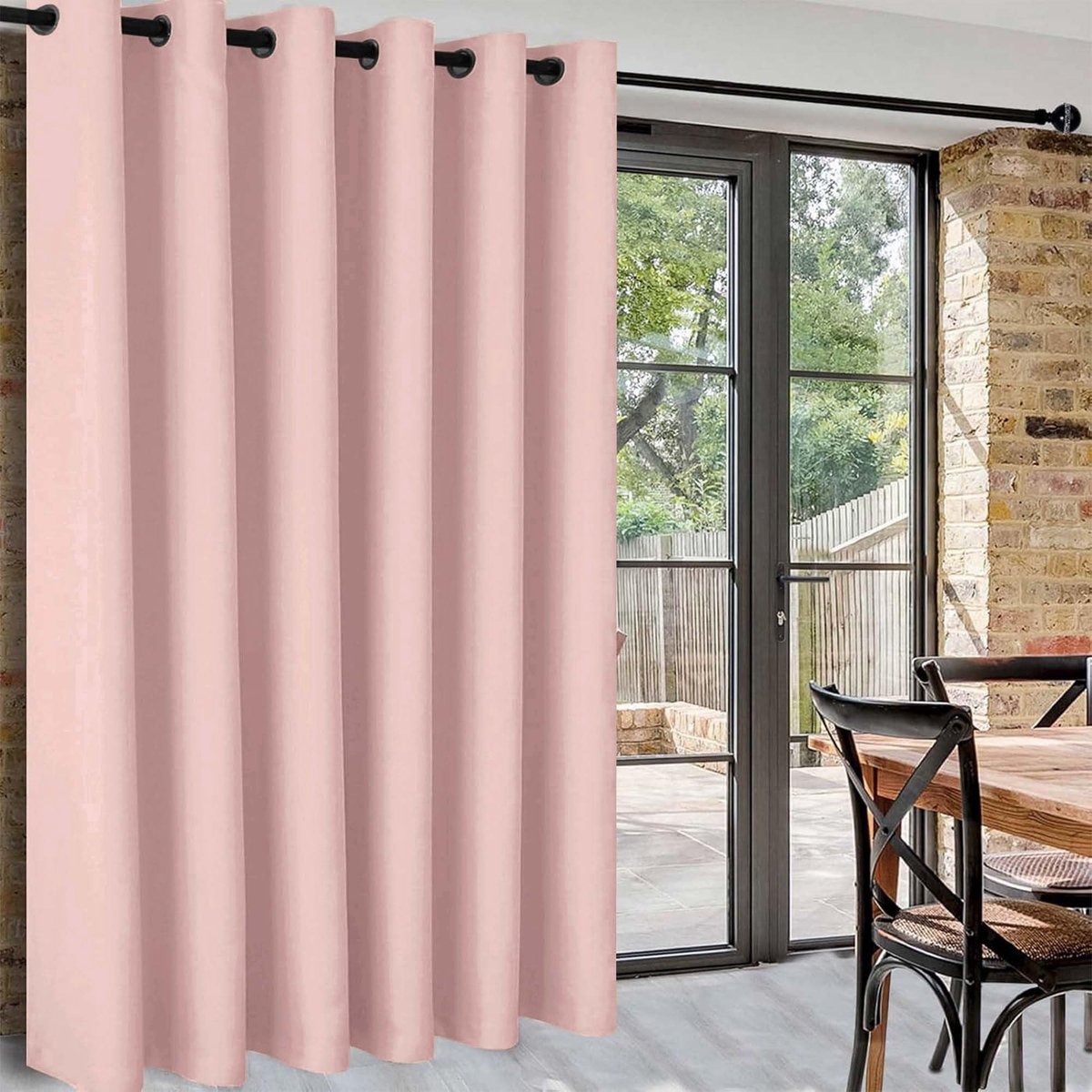 Omgoods - Blush Pink Room Divider Curtains - Blackout en Geluidsisolerend voor Slaapkamer
