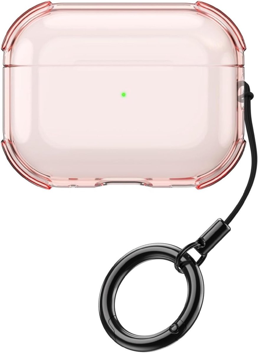 Clear Cover compatibel met Airpods Pro 3 2025, TPU-beschermhoes, ultradun, schokbestendig, krasbestendig, transparant roze