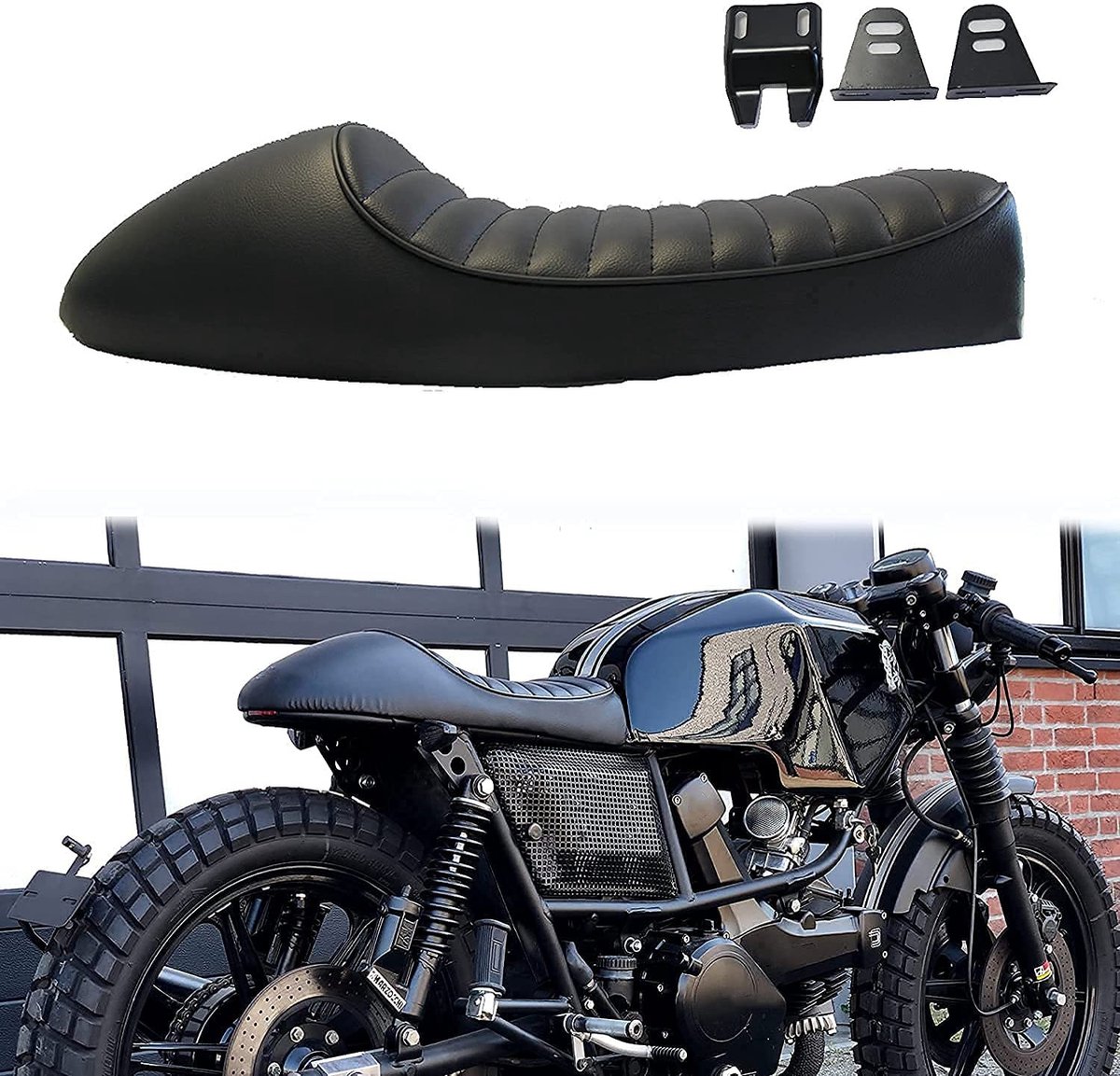 Omgoods - Vintage motorzadel voor Cafe Racer - Comfortabele motorzitting