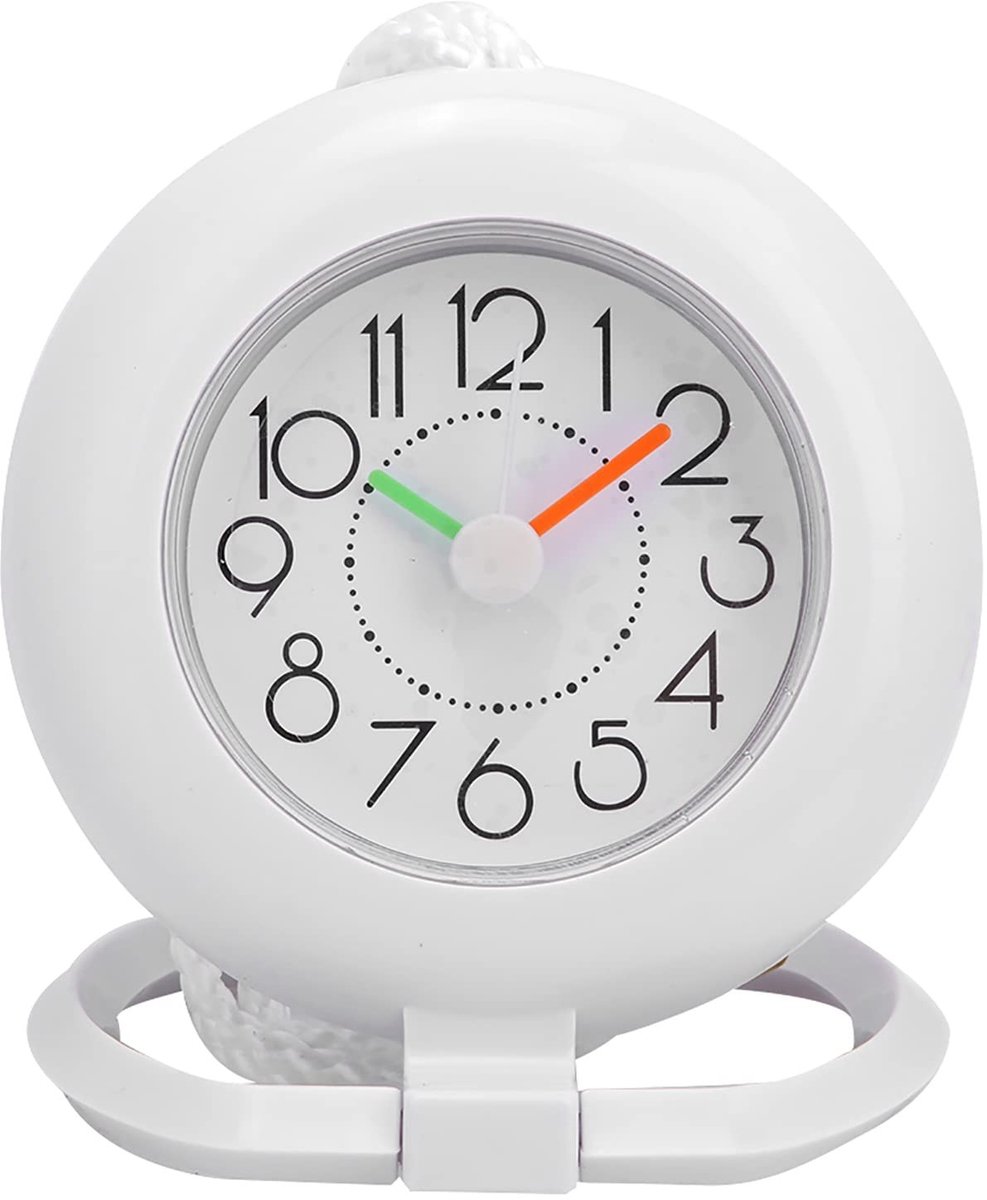 Omgoods - Badkamerklok - Waterdichte doucheklok - Hangende tafelklok - Wit - Decoratie voor badkamer en keuken - Digitaal ontwerp - Geschikt voor e...