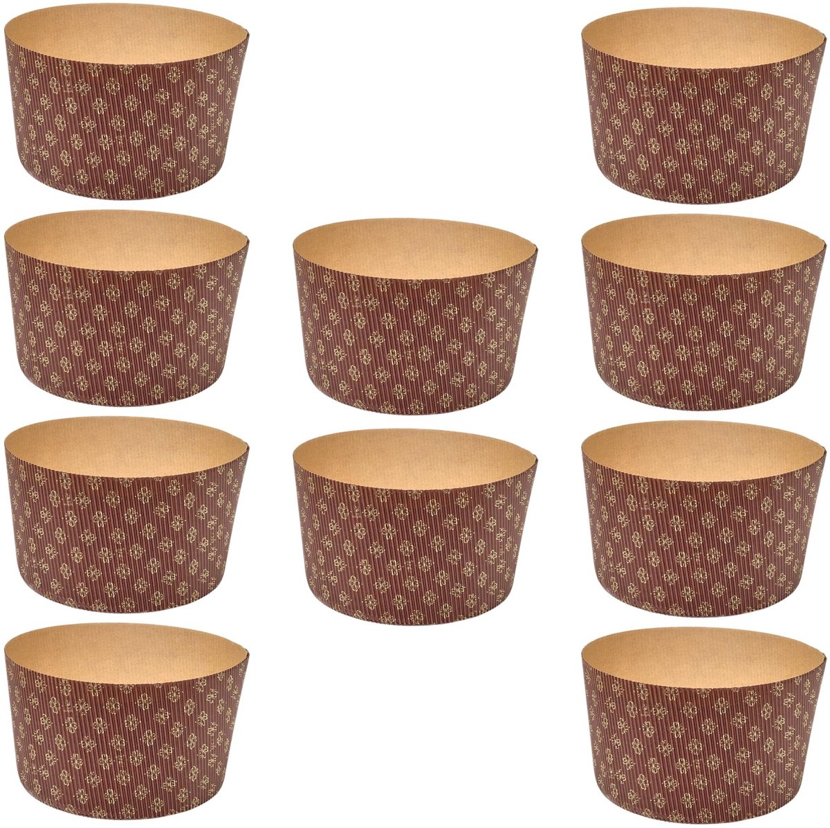 Omgoods - Professionele Panettone Bakvormen - Set van 10, 1 kg