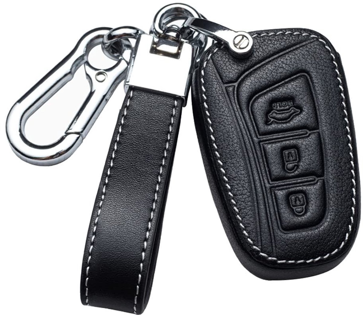 Omgoods - Sleutelcover voor Hyundai Grand Santa Fe ix45 ix35 2013-2016 - Luxe Leren Bescherming