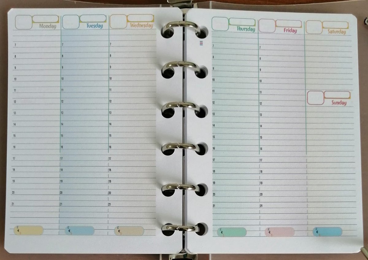 Omgoods - Vervangende Planner 8x12 cm - Datumloos Weekoverzicht