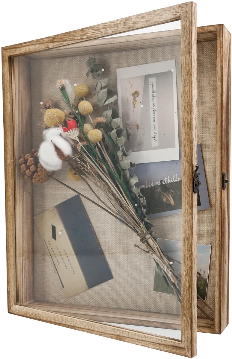 Omgoods - Houten 3D Fotolijst met Deur voor Herinneringen en Collecties