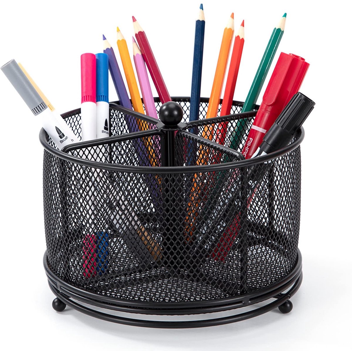 Omgoods - Rotating Pen Holder - Multifunctionele 360° Penhouder met 4 Compartimenten