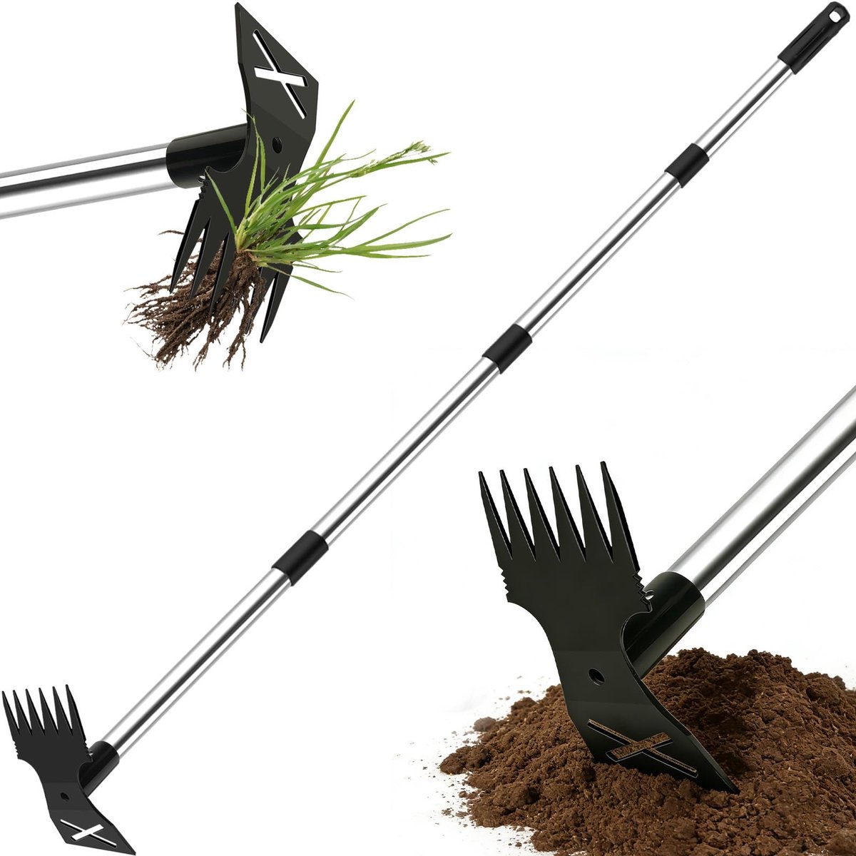 Omgoods - YL Onkruidsteker 2-in-1 met Lange Steel van 1,47 m