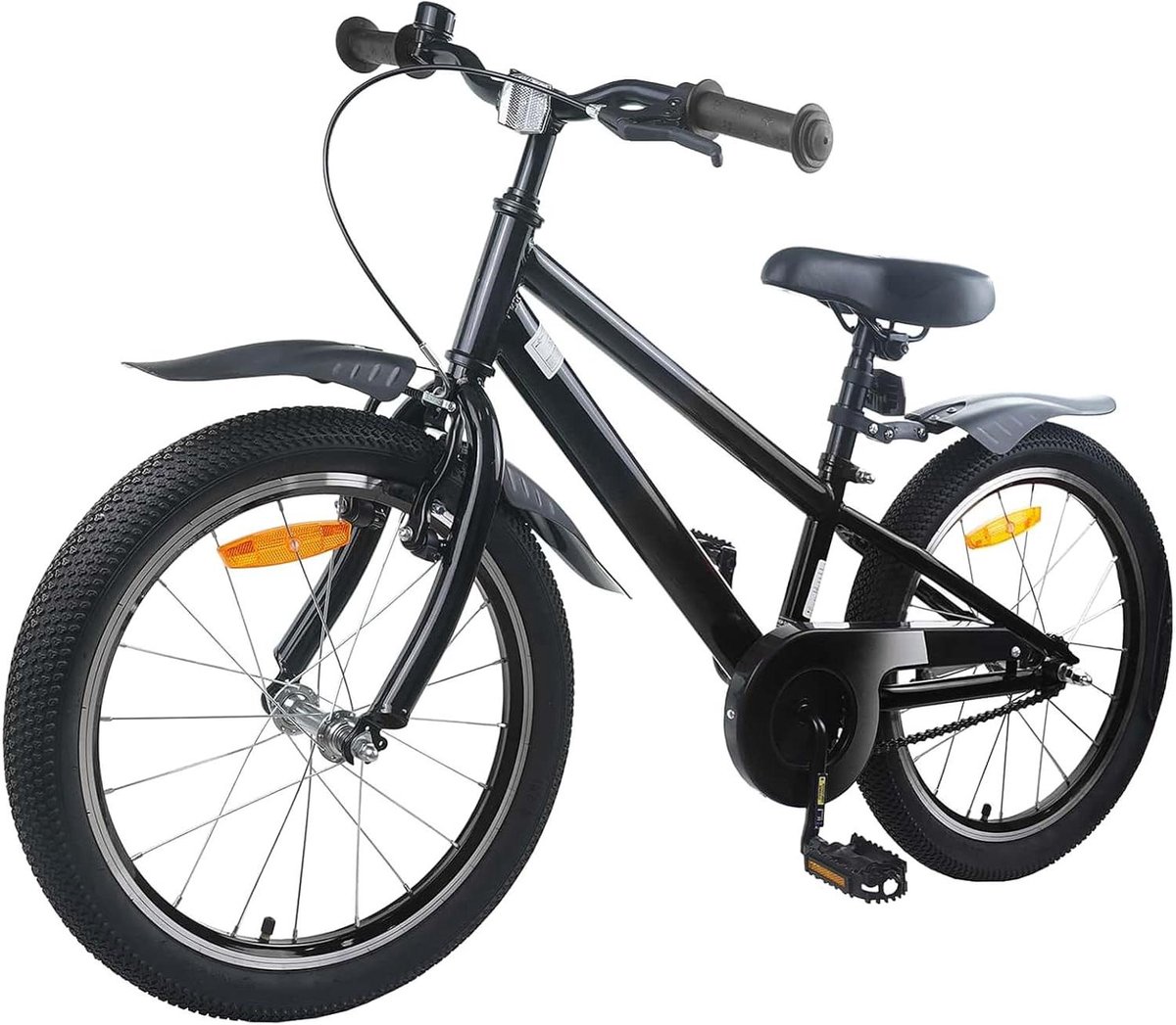 Kinderfiets Jeugdfiets Kinder-mountainbike Vrije tijd en school Robuuste stalen constructie 20 inch Zwart