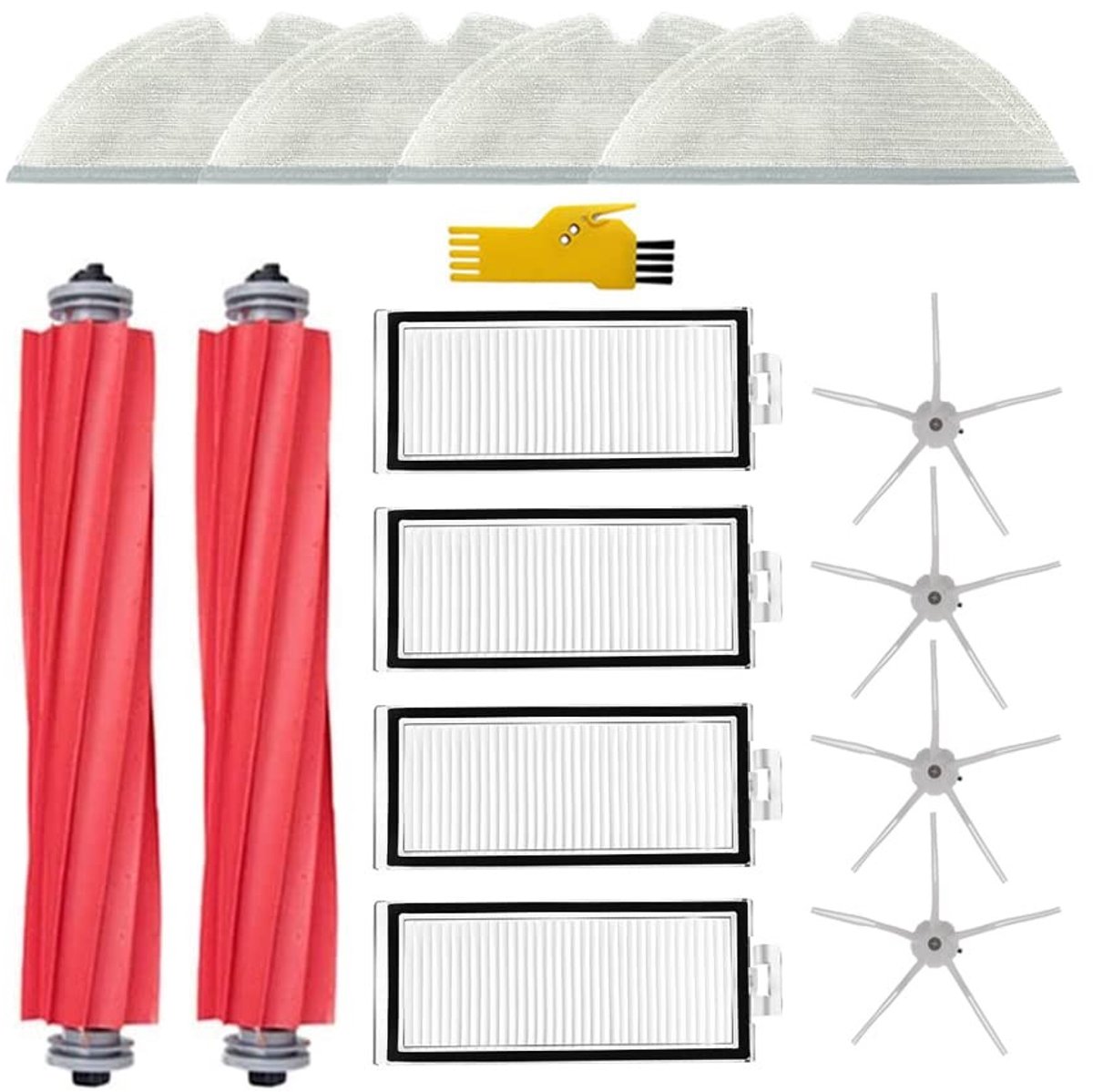 Omgoods - Accessoireset voor Roboroc Q7 Max+ - 14 Onderdelen, Inclusief Borstels en Filters