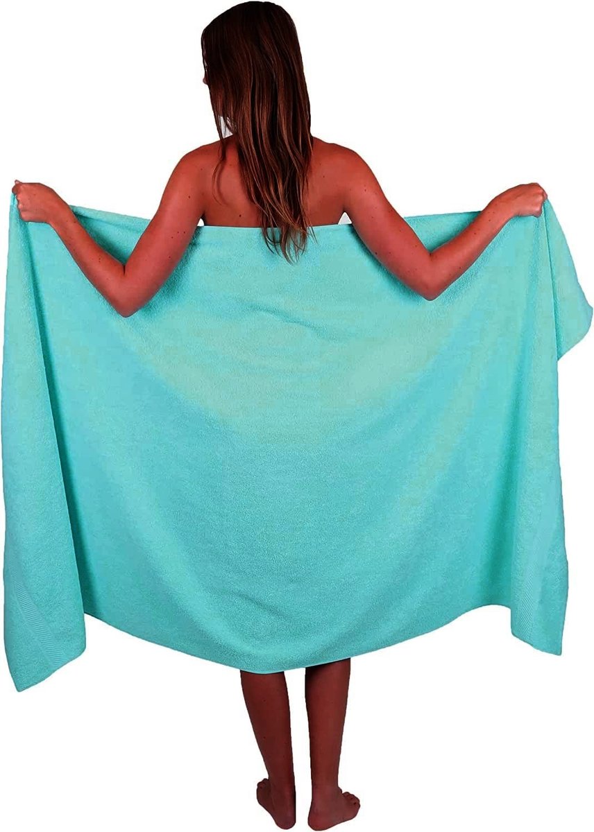 Omgoods - Extra Grote Badhanddoek 100x200cm - Super Zacht en Absorberend in Teal/Turquoise