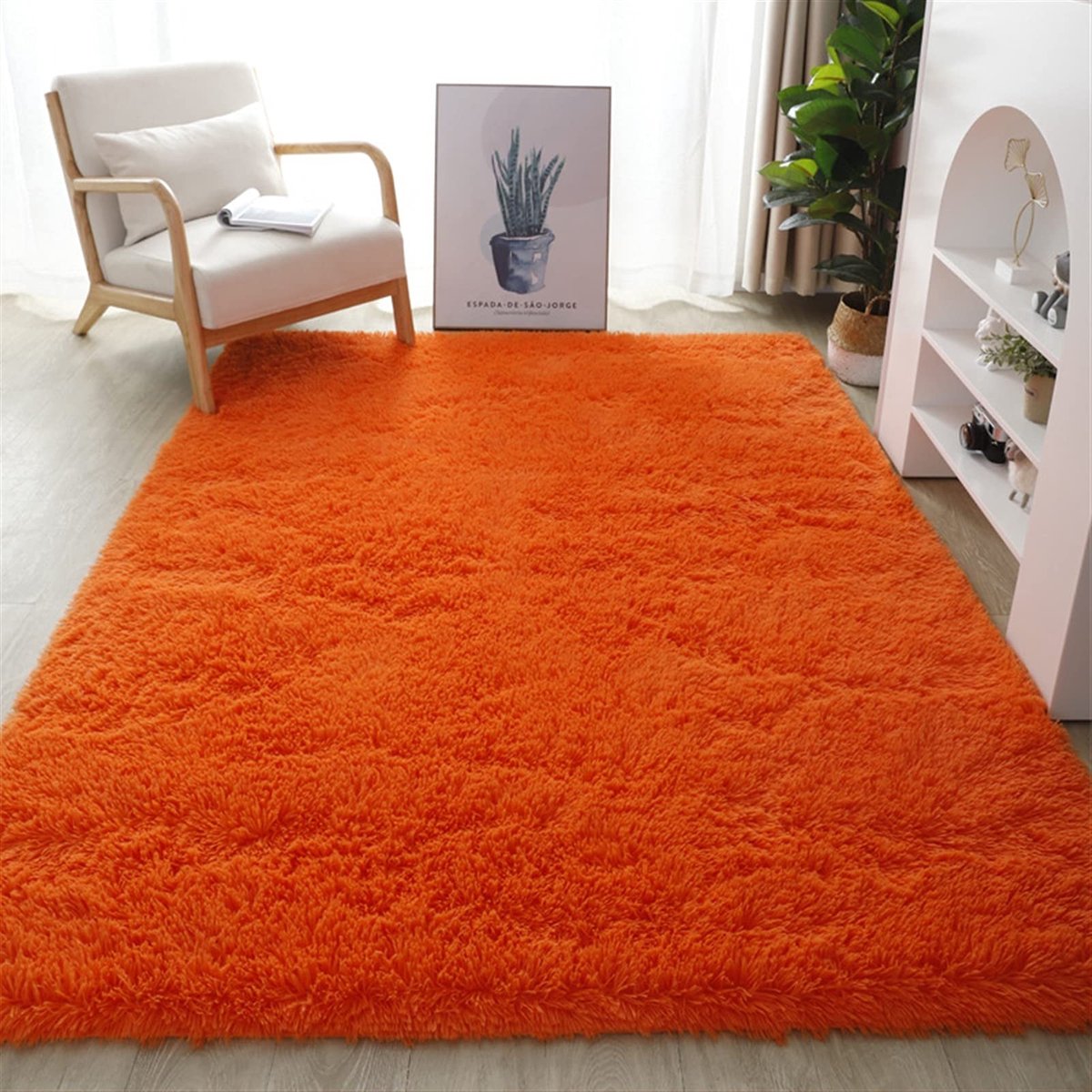 Omgoods - Fluffy Vloerkleed 24x47 Inch - Zacht en Comfortabel Tapijt voor Woonkamer