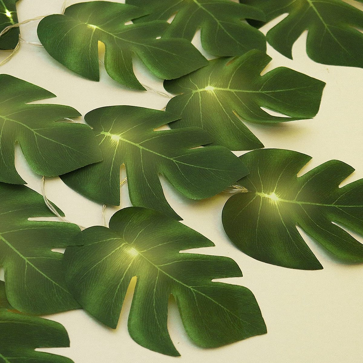 Omgoods - 20LED Monstera Blad Slinger Lichten - Tropische Decoratie voor Feesten