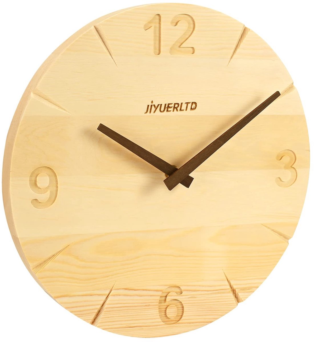 Omgoods - Houten Stille Wandklok - Decoratief voor Woonkamer en Keuken (30 cm)