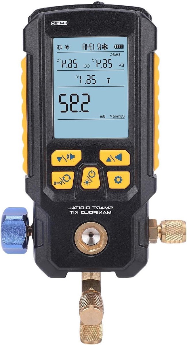Digitale Vacuümmeter - Vacuümmeter HVAC - Systeemonderhoud - Automatische Eenheidconversie - 0-870 psi - Zwart