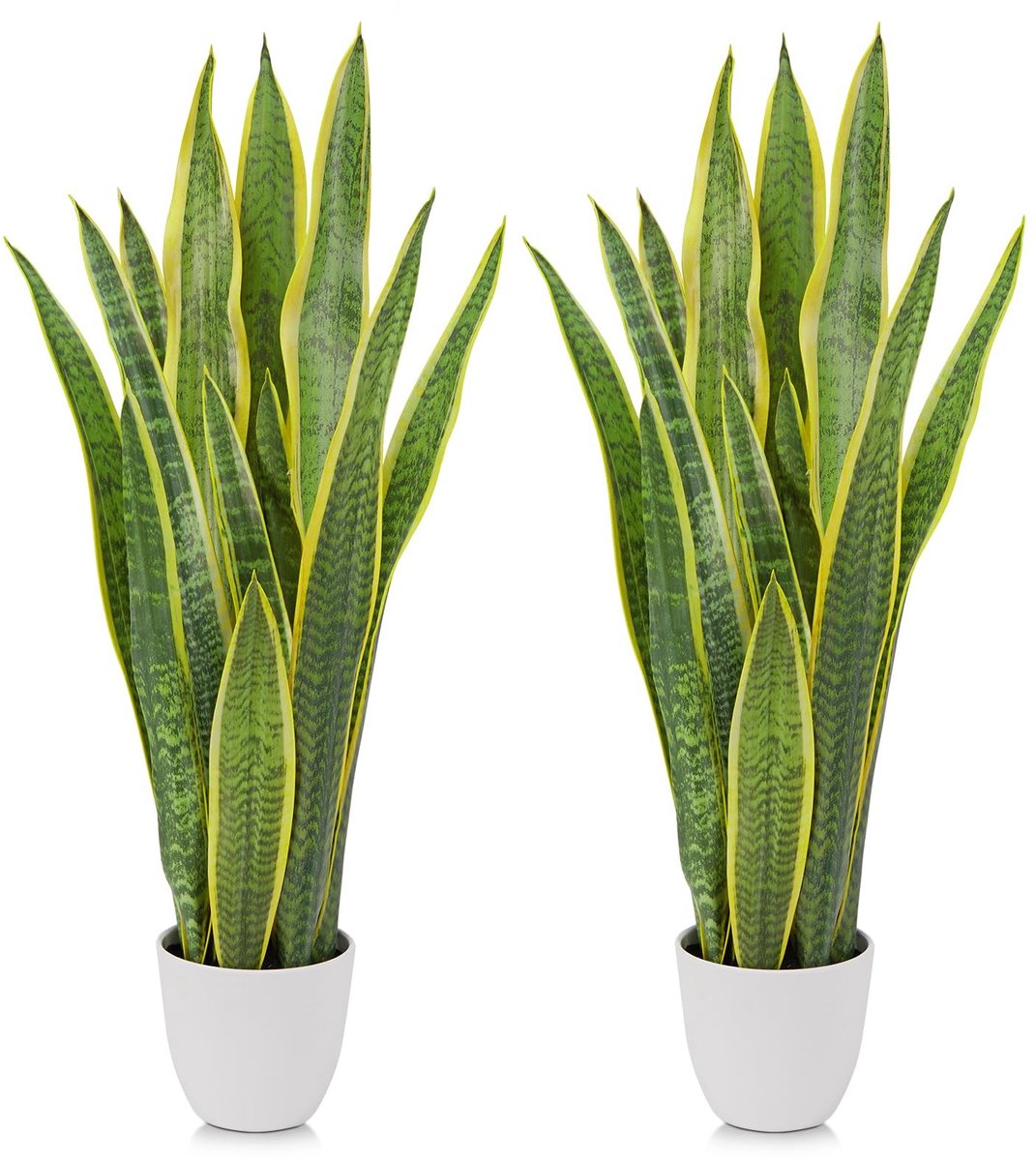 Omgoods - Set van 2 Kunstplanten, Slangenplant 73 cm