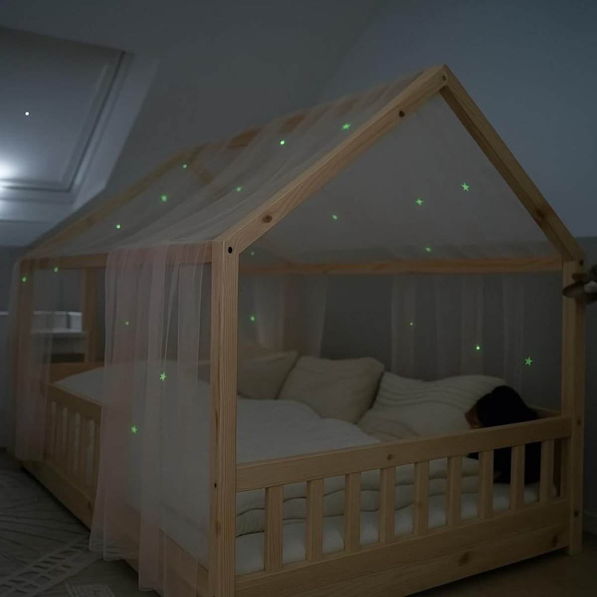Omgoods - Bed canopy met Luminous Stars - Decoratieve Gordijn voor Kinderen