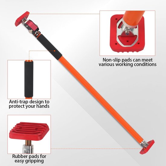 Steunen, montagesteun, eenhandssteun, maximaal draagvermogen 120 kg per paar, rek 250 cm, telescopische steun, spansteun — afbeelding 2
