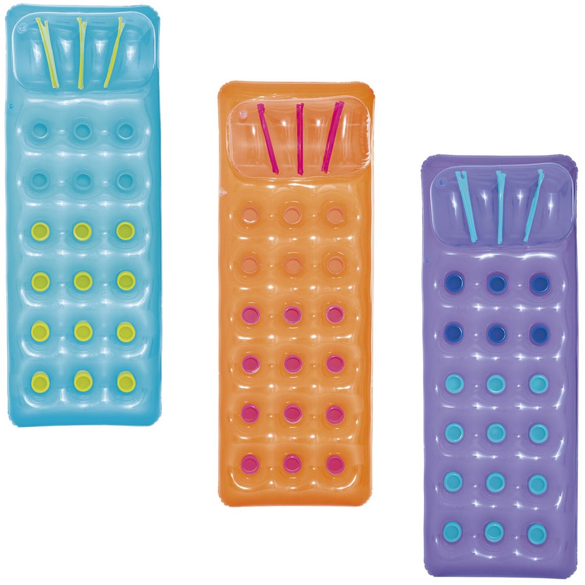 Bestway Luchtbed - paars - met hoofdkussen - 188 cm - zwembad luchtmatras - strand opblaas speelgoed - luchtbedden – foto 4