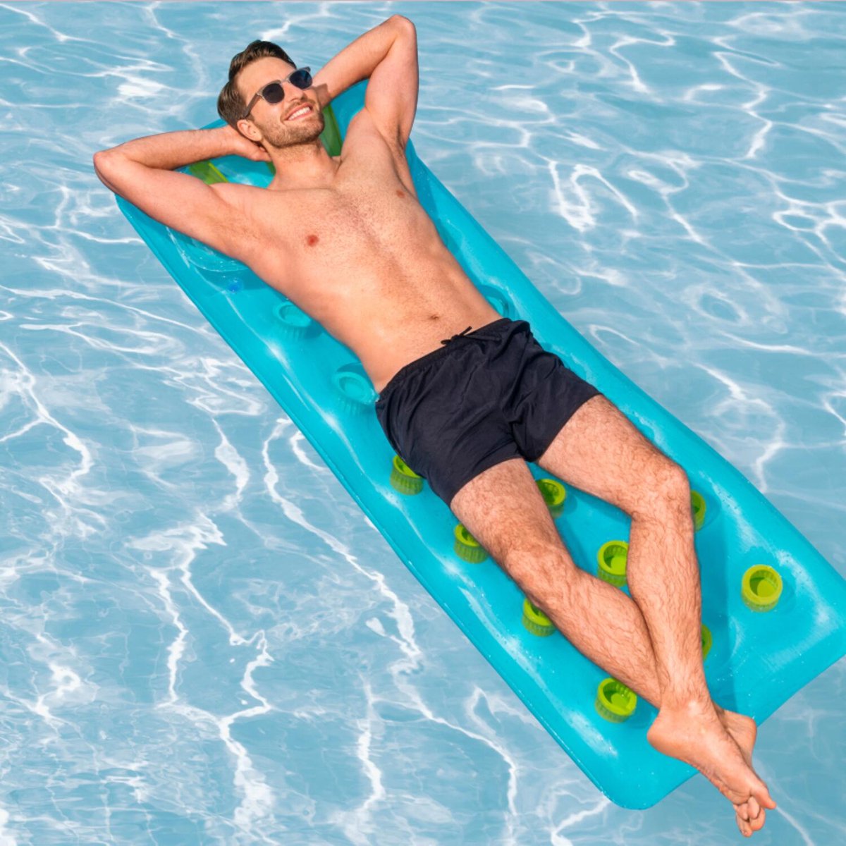 Bestway Luchtbed - paars - met hoofdkussen - 188 cm - zwembad luchtmatras - strand opblaas speelgoed - luchtbedden – foto 3