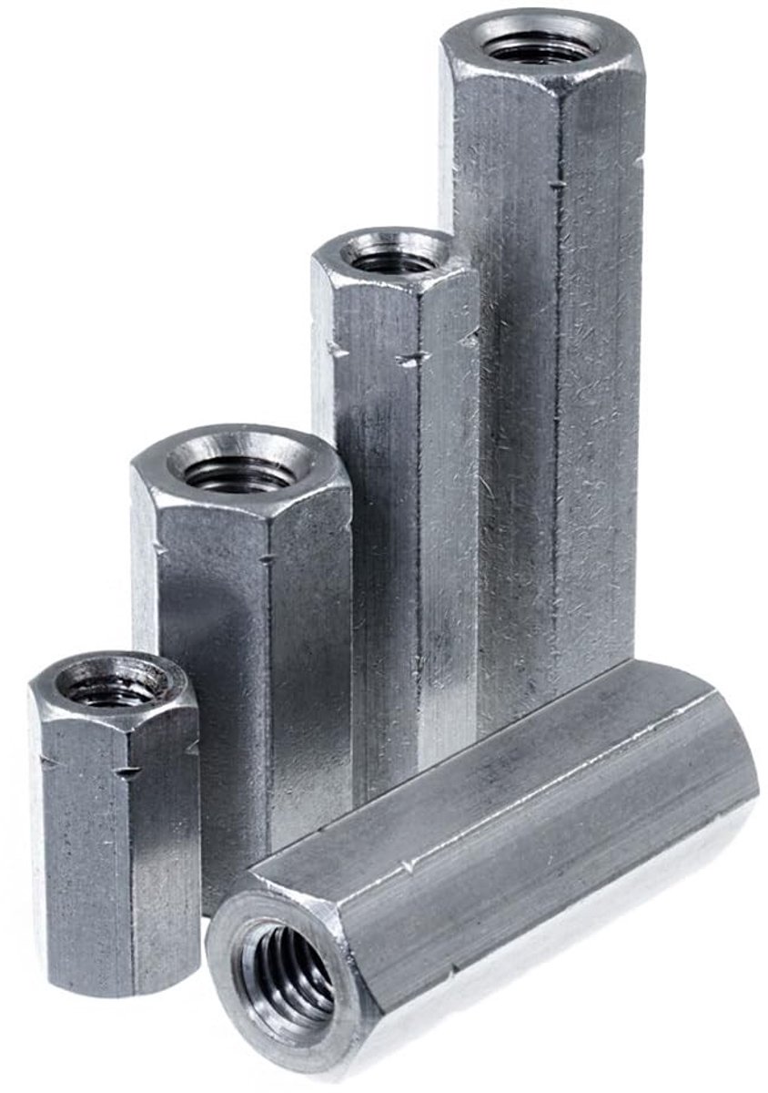 Omgoods - M6 x 40 mm Draadbus - Roestvrijstalen Hexagon Design, 20 Stuks