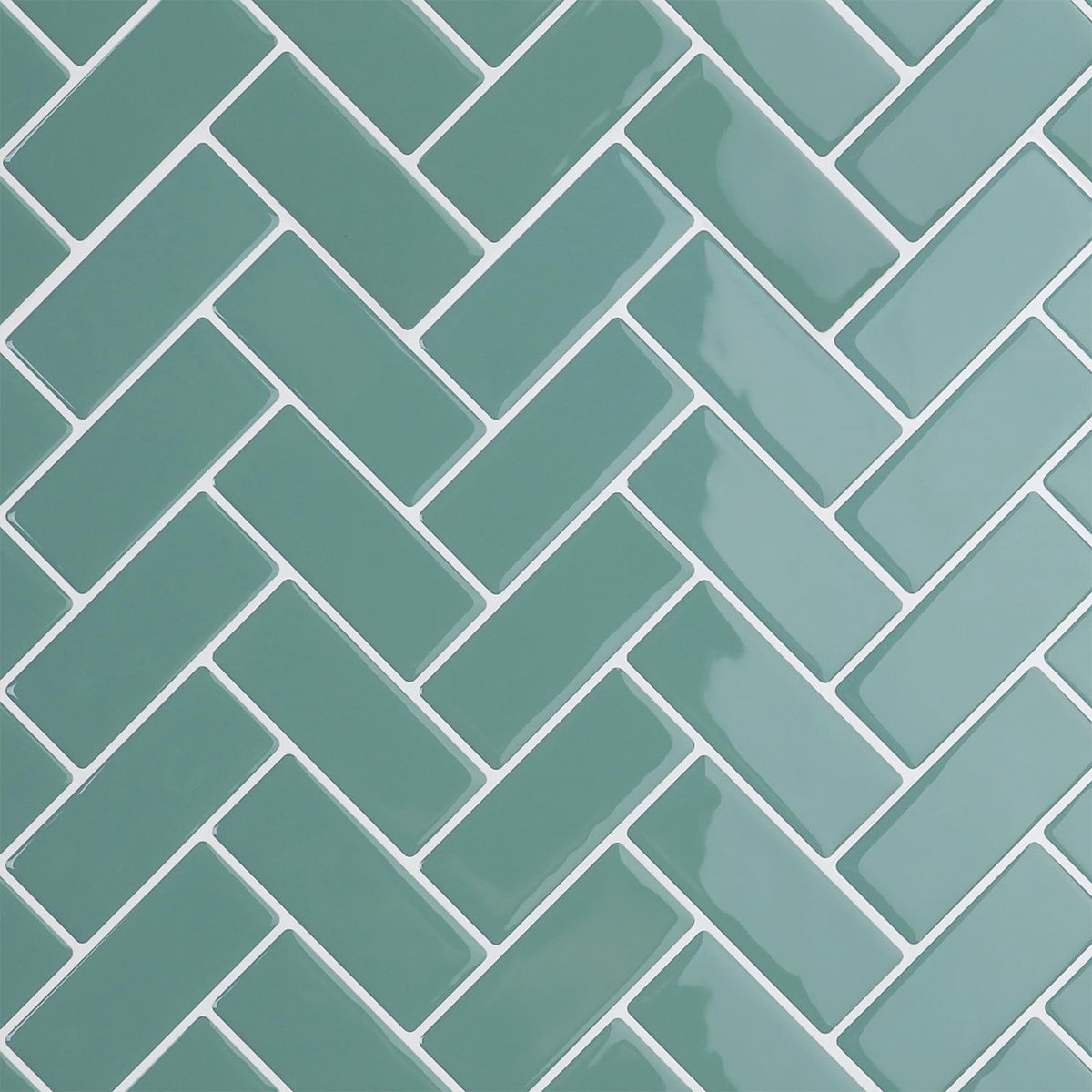 Omgoods - Mintgroene Zelfklevende Wandtegels Set van 16 - 30 x 30 cm