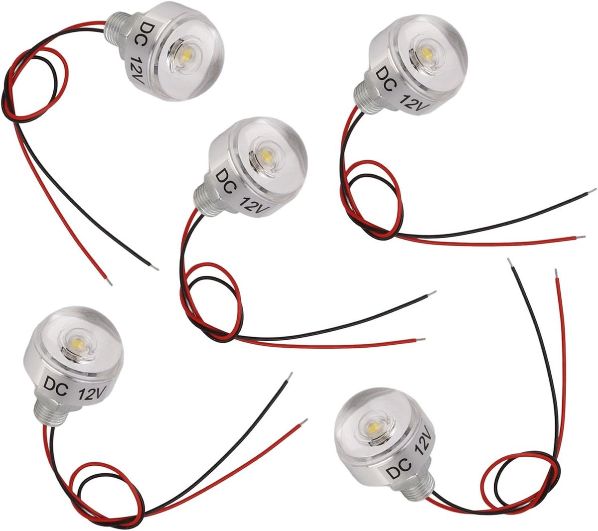 5 -pc's Mini -spotlicht, Energie efficiënte LED verlichting, 30 Graden Balkhoek, Aluminium Behuizing, Eenvoudige Installatie, Veelzijdige Toepassingen, LED in Grondputelijk Licht, Inclusief