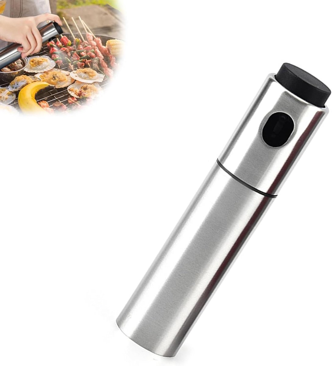 Oliesproeier, roestvrij staal, oliesproeier, 100 ml, oliesproeier voor keuken, koken, grillen, bakken