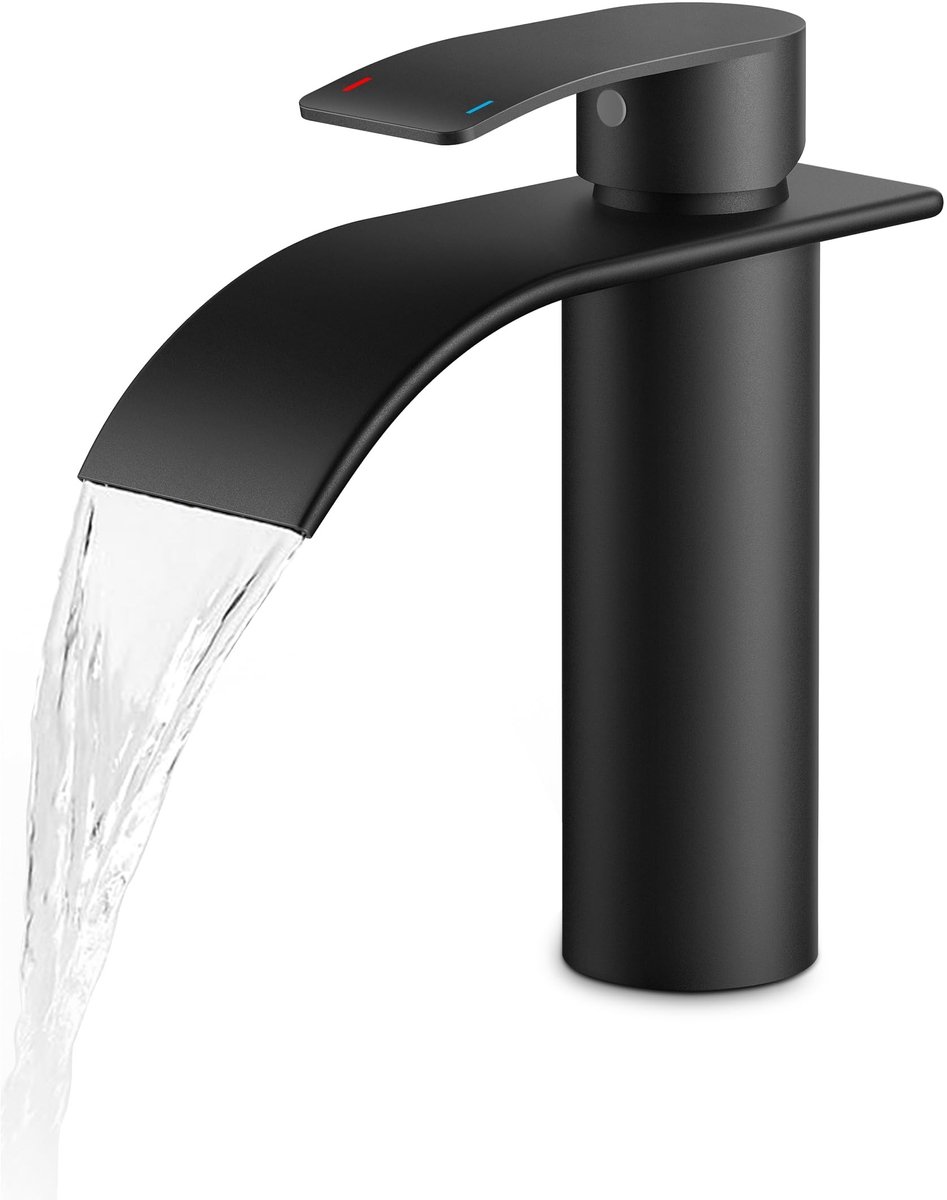 Omgoods - Waterfall Wastafelmengkraan - met 110 mm Spout Hoogte