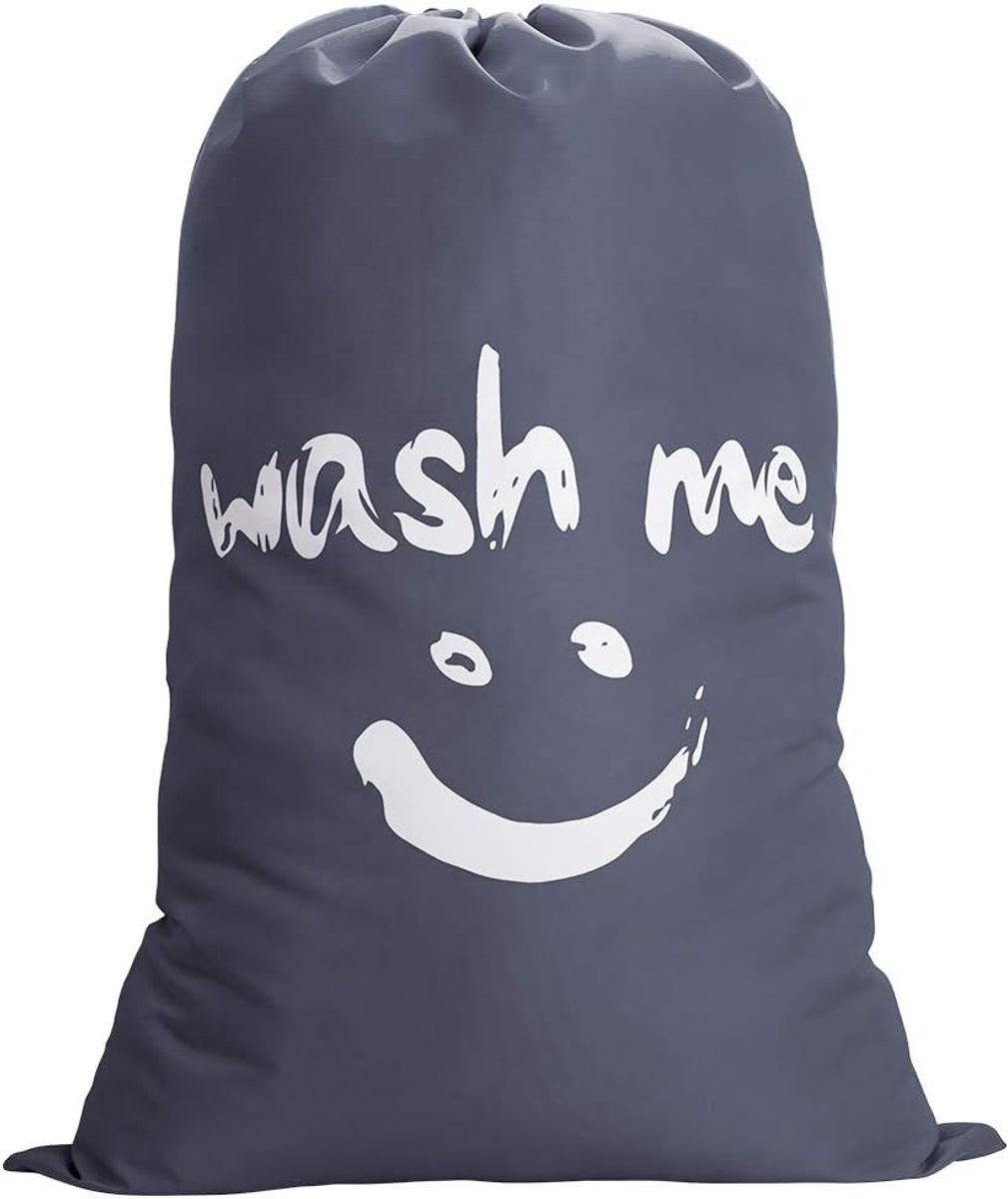 Grote Vouwbare Waszak voor Vuile Was - 120L Opbergmand voor Reizen en Thuis - 61 x 92 cm Grijs