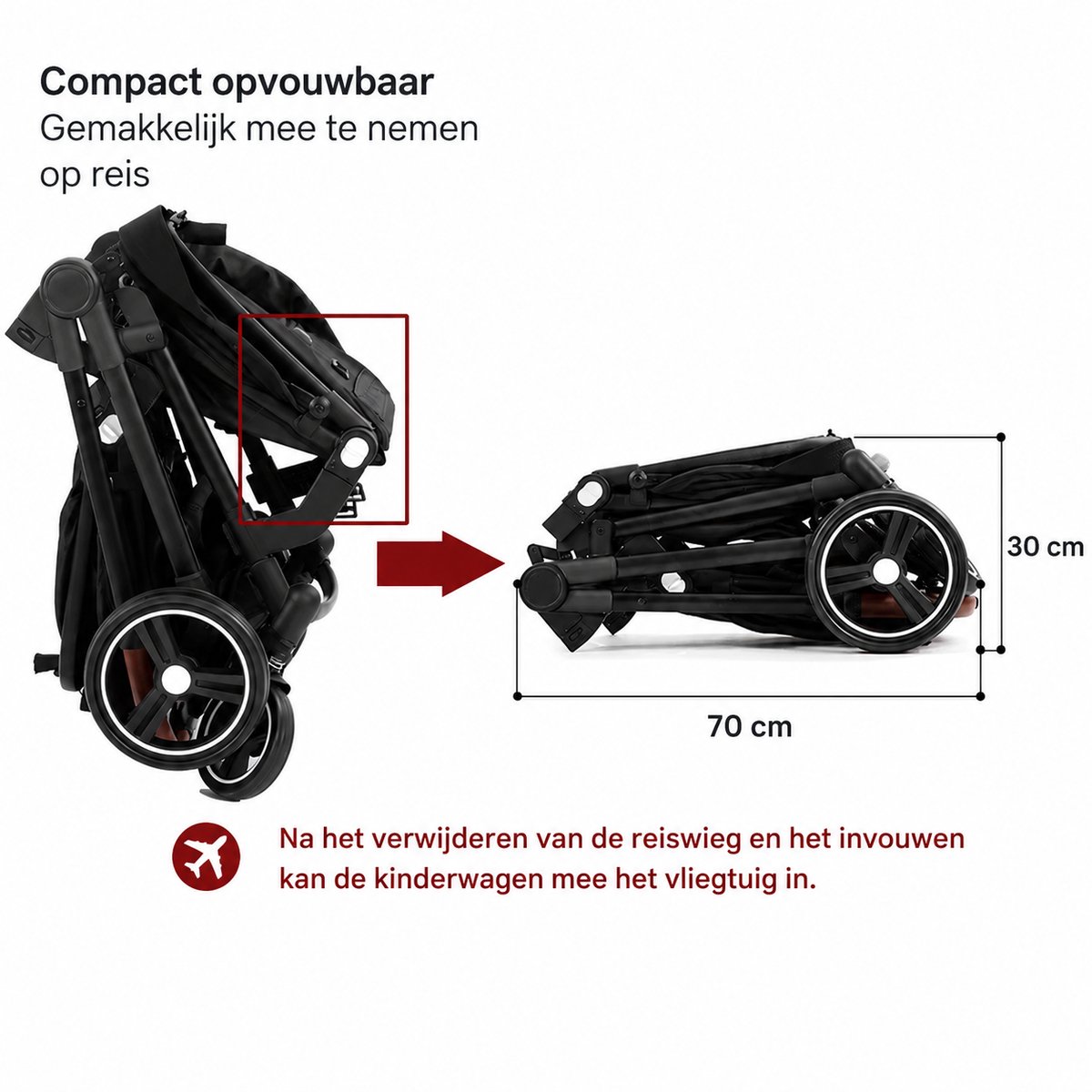 Tweeling Kinderwagen Duo - Compact Inklapbaar - Verstelbare Zittingen - Inclusief Opbergmand - Zwart- Grijs — cadeau in Cadeau-ideeën - foto 4