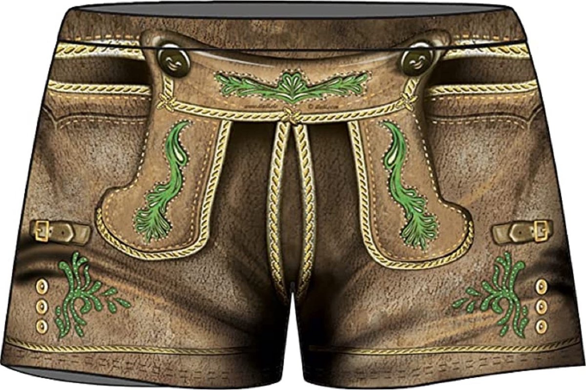 Omgoods - 1776 Schort met Leren Broek voor Grill en Keuken, Multicolor