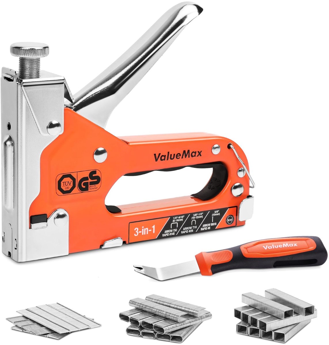 Omgoods - 3-in-1 Handtacker Set - Professionele Nietmachine voor Hout met 3000 Nietjes