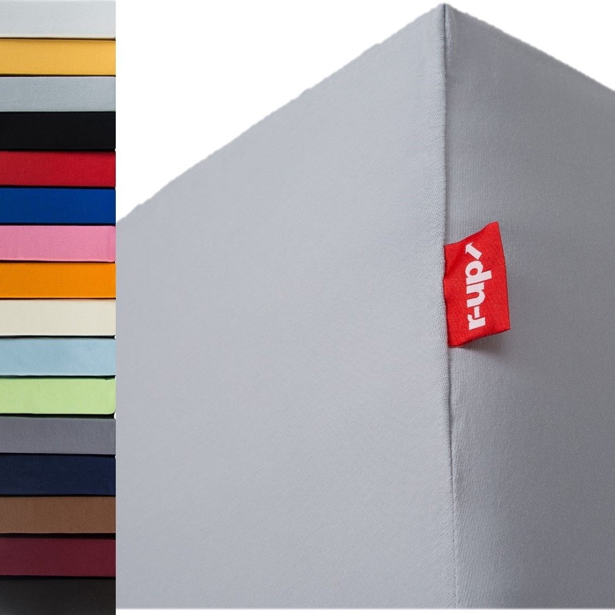 Omgoods - Fitted Sheet Dubbel Pack 140x200-160x220 cm - Zilvergrijs