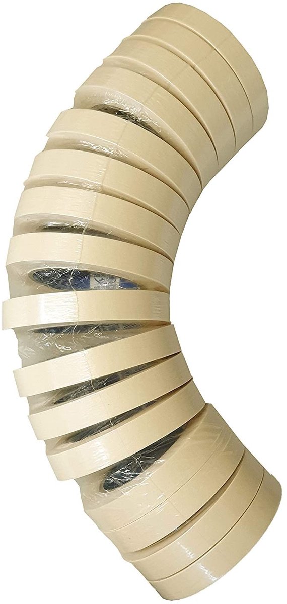 Omgoods - Verf Tape - 16 Rollen Maskingtape 19 mm in Economische Verpakking