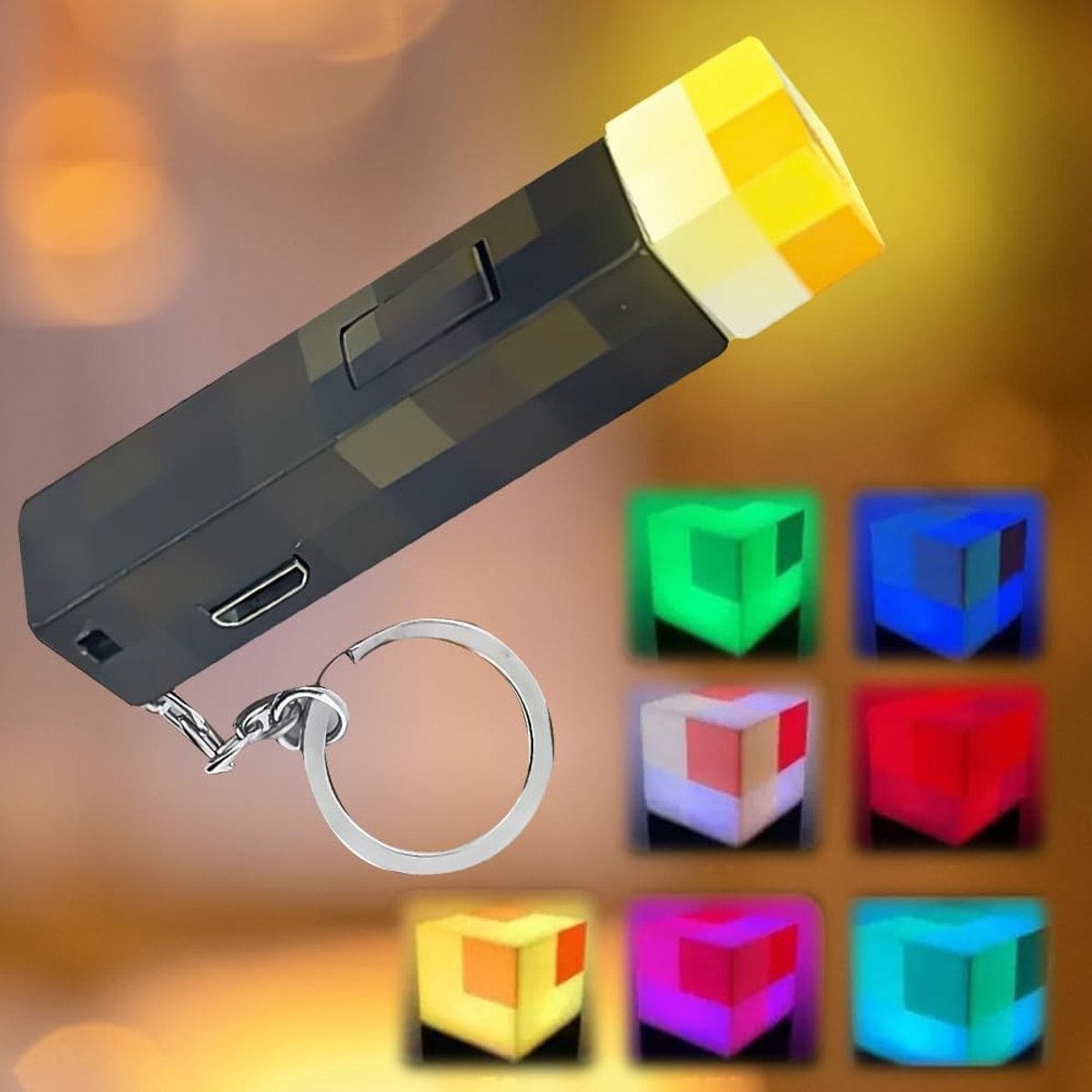 Draagbare 3-in-1 Magneet Zaklamp met Oplaadbare USB, Nachtlampje en Wandlamp in 7 Kleuren voor Binnen en Buiten Gebruik