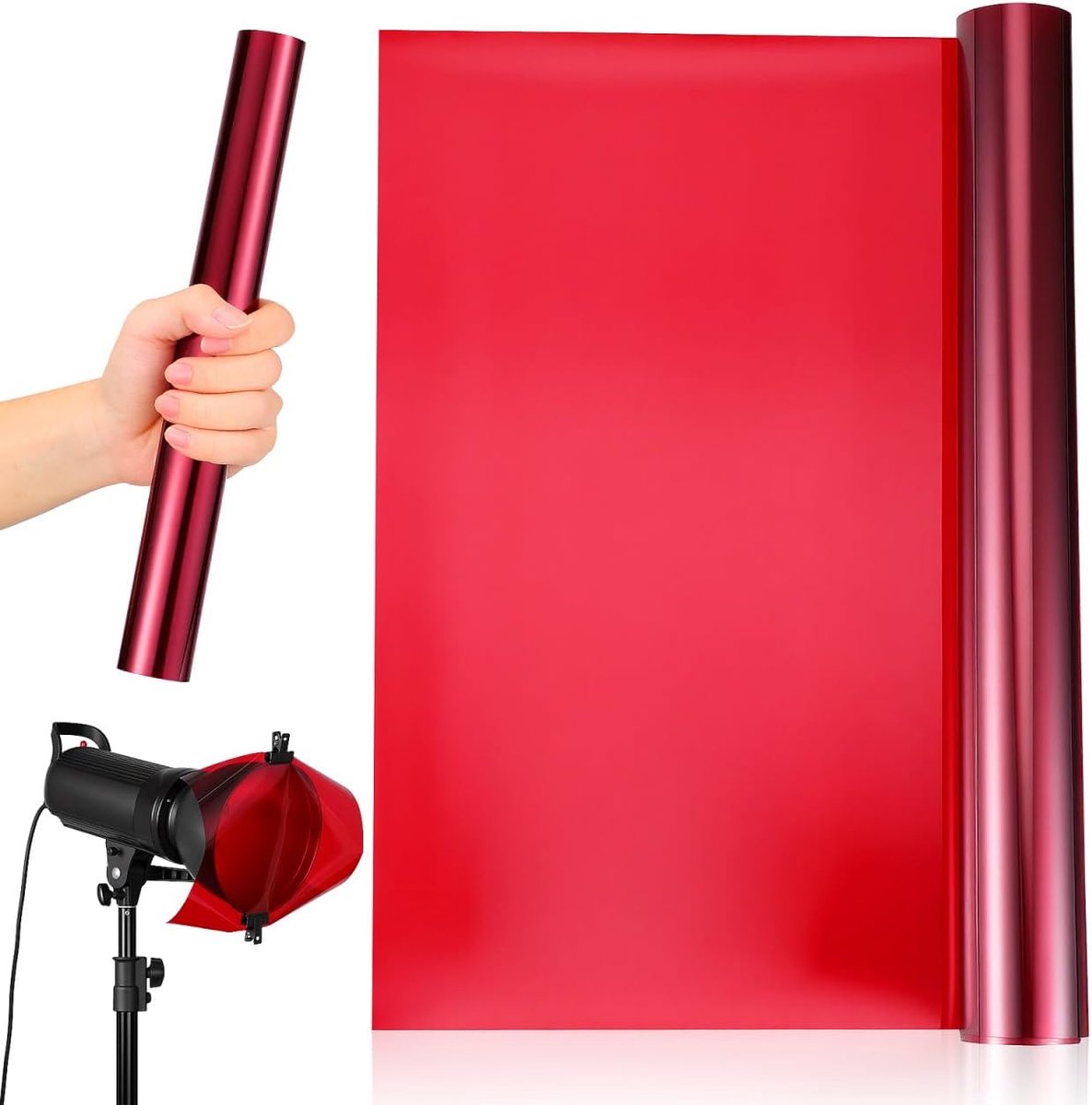 camerafilter, rood, voor camera, lichtfilter | Lichtfilter Kleurfolie voor Licht Kleurfilter Blad voor Foto Video Flash Led Op Maat Naar behoefte