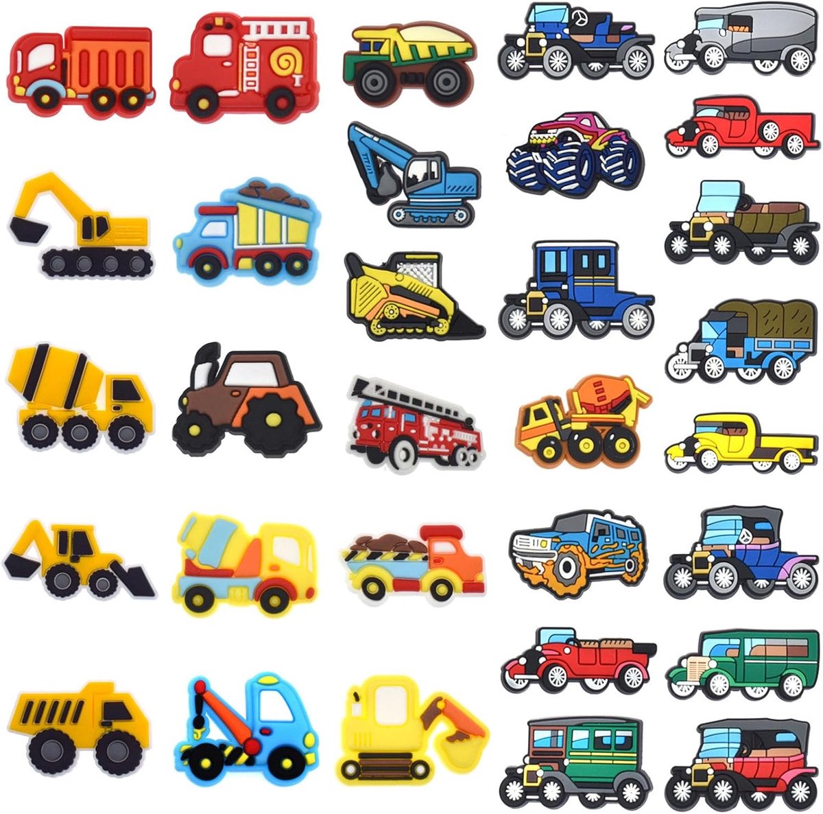 Bedels, cartoon-schoendecoratie, graafmachine schoenhanger kinderen, anime schoenbedels voor kinderen, Crocs pin voor klompen, armbandbedels, pinnen voor banden, armbanden, meisjes en jongens