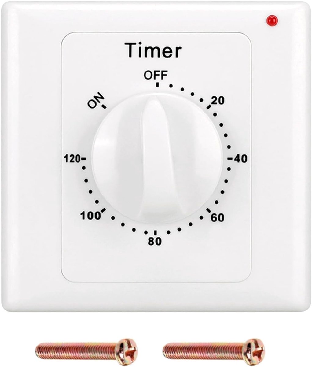 Mechanische Countdown Timerschakelaar voor Apparaten - 120 Minuten Instelbaar