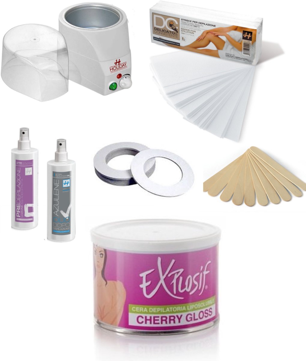 Luxe Glossy Harsset voor Thuis Ontharen – Complete Cadeauset met Harsverwarmer, Wax & Verzorging | Professioneel Resultaat Thuis
