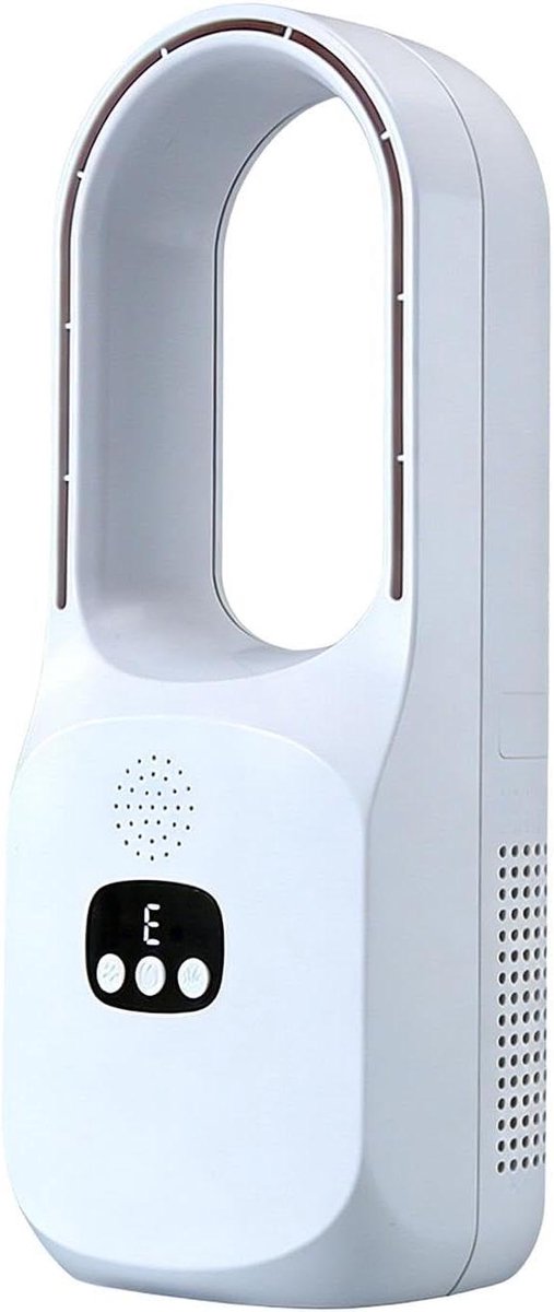 Bladloze Tafelventilator - Stille Luchtblazer - Persoonlijke Verkoeling - 120-Graden Oscillatie - 38x13x38 cm - Wit