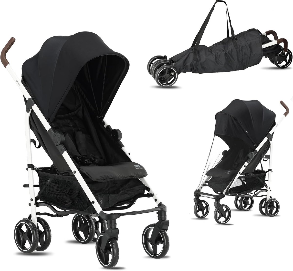 Bobbie Kinderwagen, ligbuggy, sportwagen, licht, 8,5 kg, draaibare