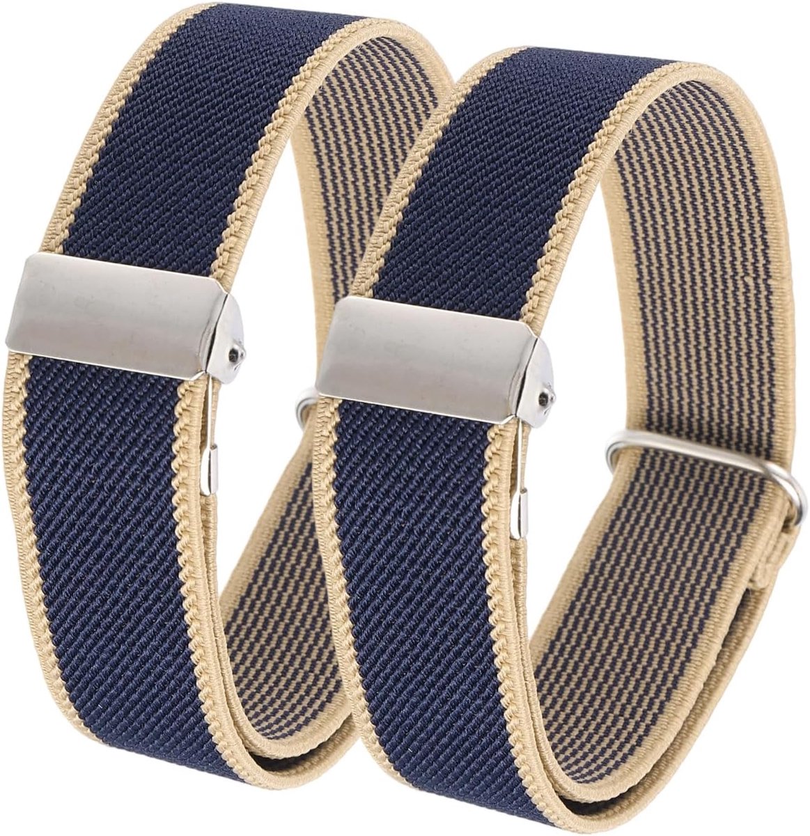 Elastische mouwhouders 2 stuks Verstelbare hemdmouwhouders Mouwhouders Antislip sportarmbanden Rekbare riem voor dames en heren kostuumaccessoires Blauw