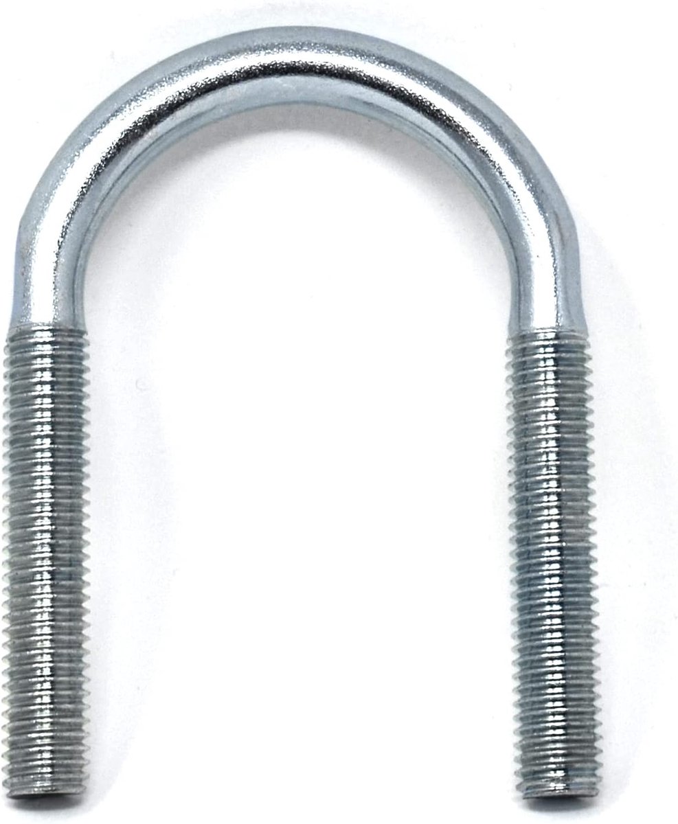4 x beugelschroef DIN 3570 rondstalen beugel, M10 x 86 x Ø 38-42,4 mm, schroefdraadbeugel, galvanisch verzinkt, U-bouten voor buisbevestiging, metaalbouw, auto, industrie, boot, werkplaats