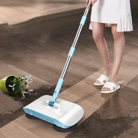 Vloerveger - Veegmachine Dweilmachine - Huishoudelijke Reiniging - 2-in-1 Functie - 102cm Hoogte - Blauw — afbeelding 3