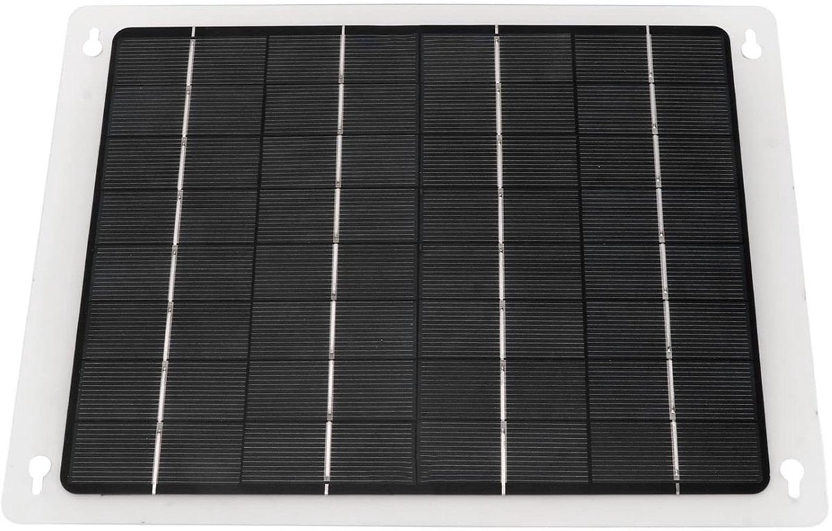 Draagbaar Zonnepaneel - Zonneoplader Auto - Accu Opladen - 20W Polysilicium - 29 x 21 x 4 cm - Zwart