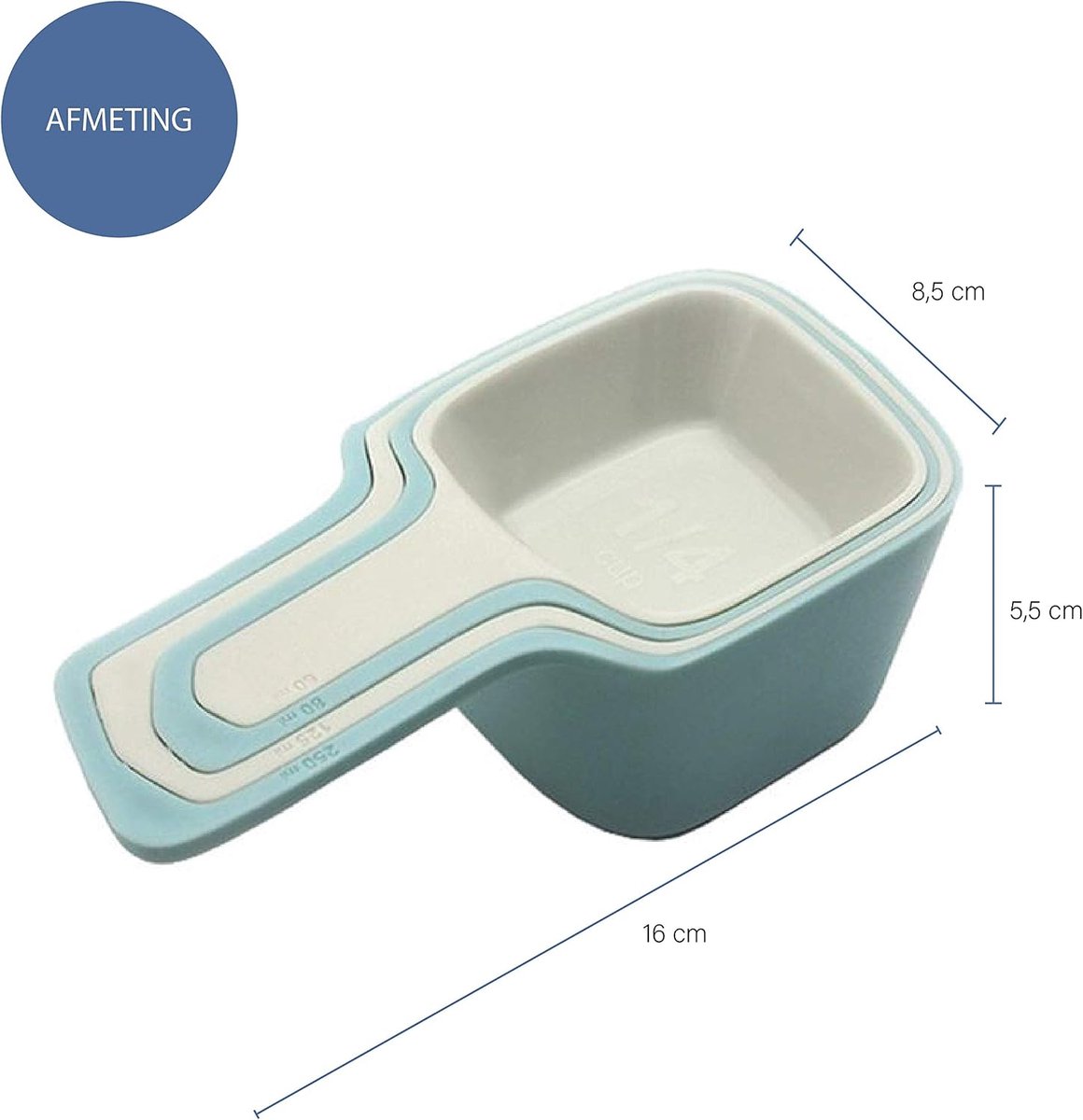 Maatlepels - Maatcups - Measuring cups - Maatschepjes - Maatlepels