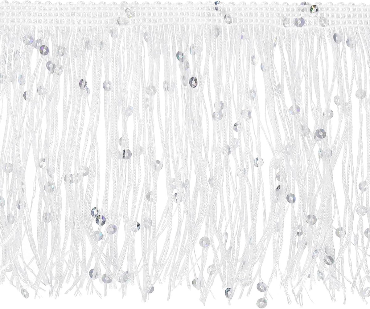 sourcing map 2 meter, 15 cm, pailletten-franjes, glinsterende
